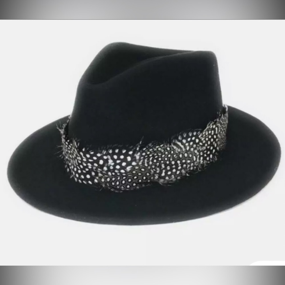 Vintage Makins Neiman Marcus Black Fedora Feather Hat